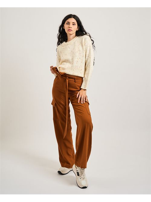 Silvian Heach women's cargo pants with knotted belt SILVIAN HEACH | GPA25533PABISCUIT